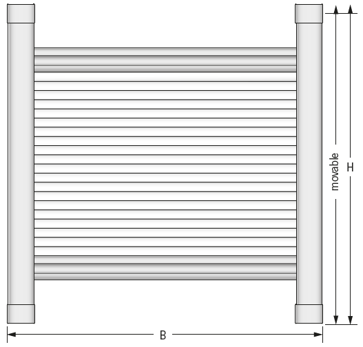 DF comfort 20 skylight blind diagram