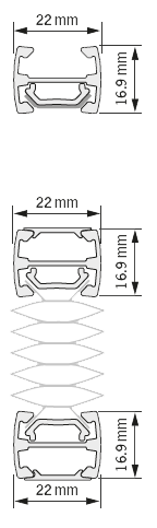 F2 freehanging blind dimensions