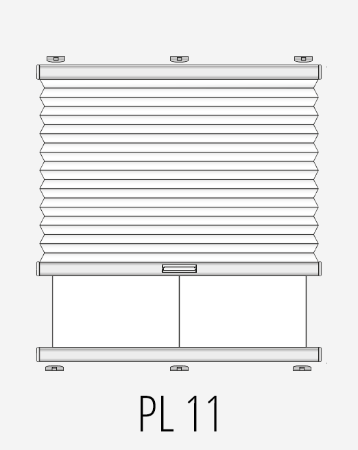 PL 11 skylight honeycomb blinds