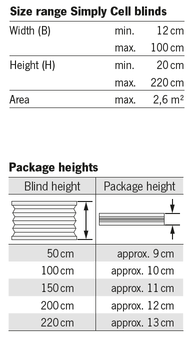 VS3SD size and heights