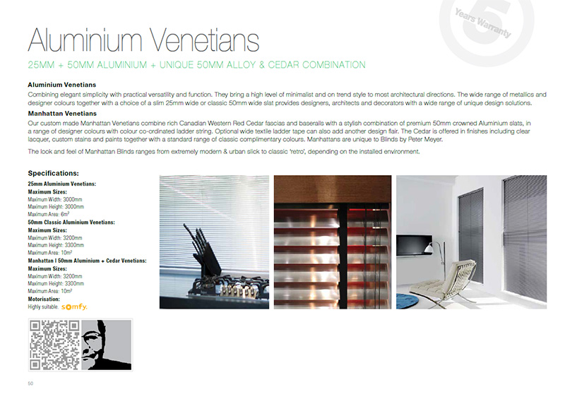 aluminium venetians brochure
