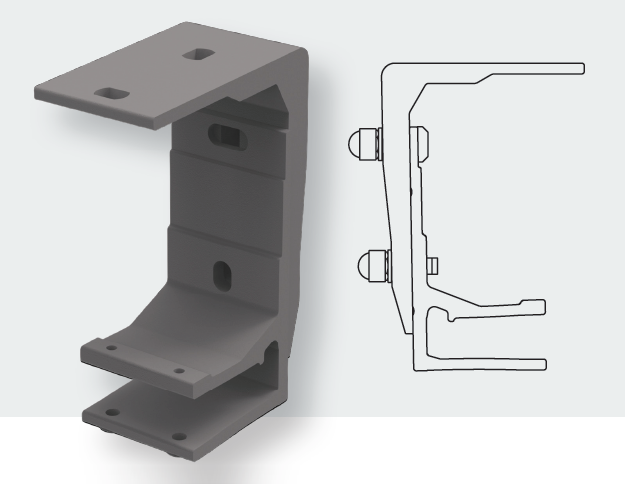ceiling installation bracket 2 wall bracket with a roof