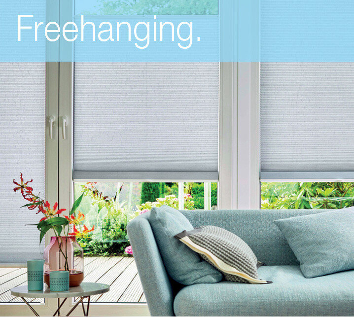 freehanging honeycomb blinds
