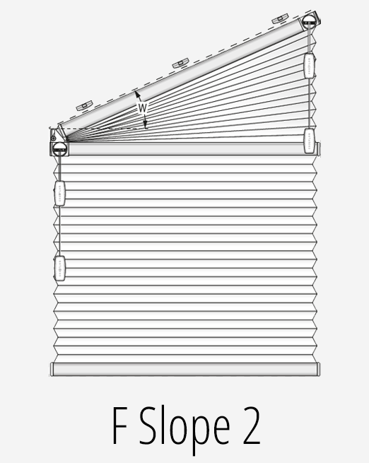 honeycomb freehanging blinds F Slope