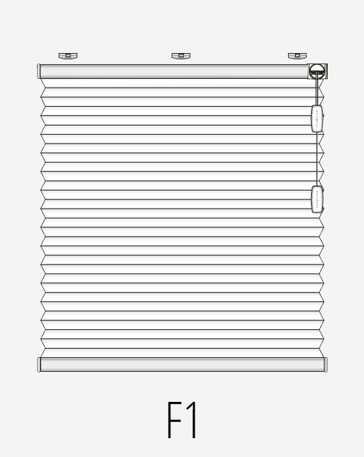 honeycomb freehanging blinds F1