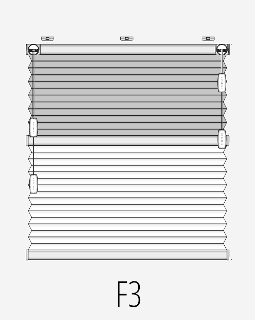 honeycomb freehanging blinds F3