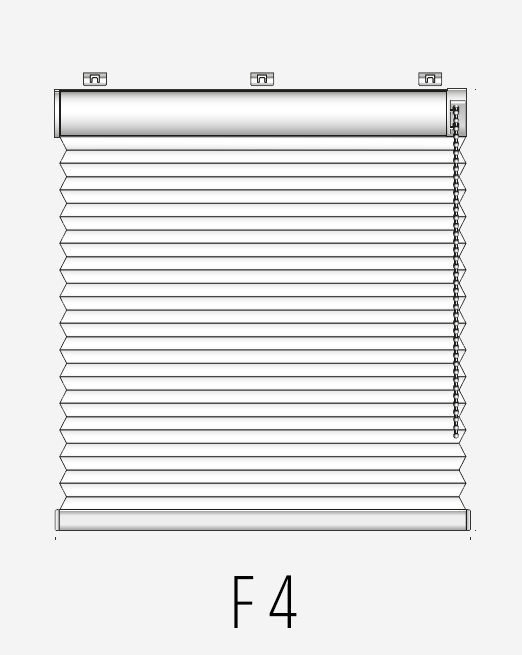 honeycomb freehanging blinds F4