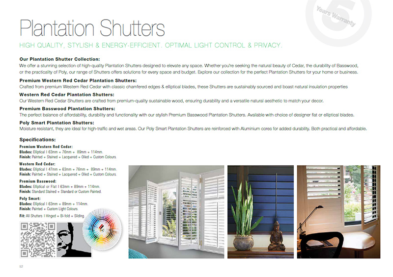 Interior Shutters brochure