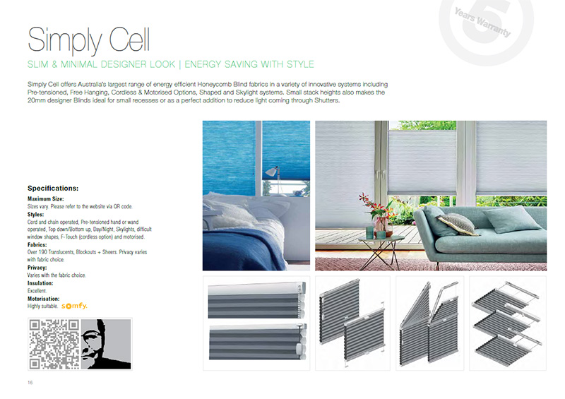 Simply Cell Honeycomb Blind System brochure